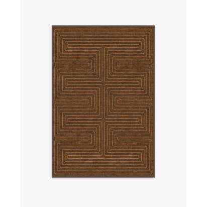 Labyrinth Brown & Orange Rug by Jonathan Adler - 120 x 185 cm - All-In-One Rug