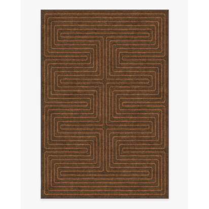 Labyrinth Brown & Orange Rug by Jonathan Adler - 185 x 275 cm - All-In-One Rug