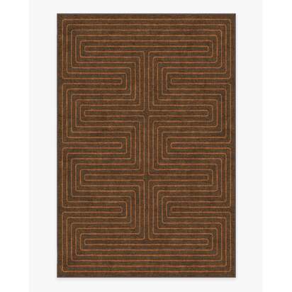 Labyrinth Brown & Orange Rug by Jonathan Adler - 200 x 290 cm - All-In-One Rug