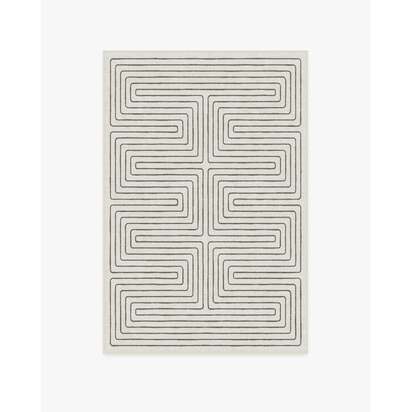 Labyrinth Camel & Ivory Rug by Jonathan Adler - 120 x 185 cm - All-In-One Rug
