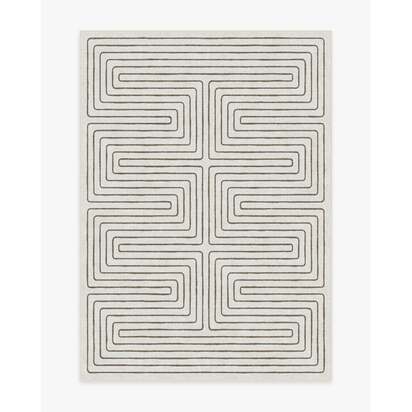 Labyrinth Camel & Ivory Rug by Jonathan Adler - 150 x 215 cm - All-In-One Rug