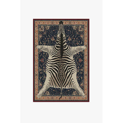 On Safari Sapphire Rug by Iris Apfel - 120 x 185 cm - All-In-One Rug