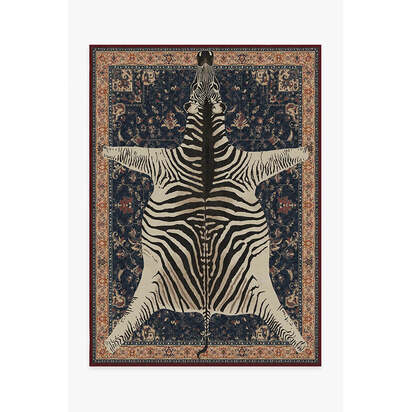 On Safari Sapphire Rug by Iris Apfel - 150 x 215 cm - All-In-One Rug