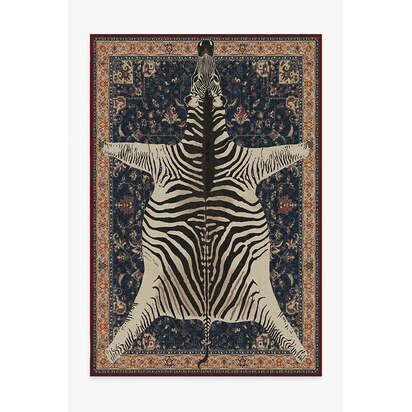 On Safari Sapphire Rug by Iris Apfel - 185 x 275 cm - All-In-One Rug