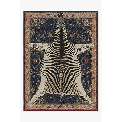 On Safari Sapphire Rug by Iris Apfel - 275 x 365 cm - All-In-One Rug