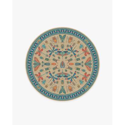 Flutterby Multicolor Rug by Iris Apfel - 185 Round cm - All-In-One Rug