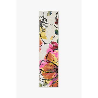 Watercolour Floral Multicolour Rug - 245 x 305 cm - All-In-One Rug