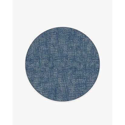 Crosshatch Sapphire Rug - 185 Round cm - All-In-One Rug
