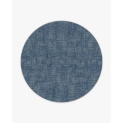 Crosshatch Sapphire Rug - 245 Round cm - All-In-One Rug