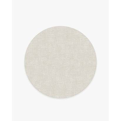 Crosshatch Beige Ivory Rug - 185 Round cm - All-In-One Rug