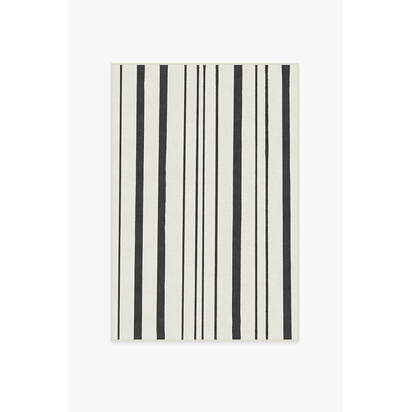 Hudson Stripe Black Rug - 120 x 185 cm - All-In-One Rug