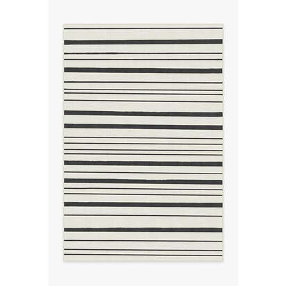 Hudson Stripe Black Rug - 185 x 275 cm - All-In-One Rug
