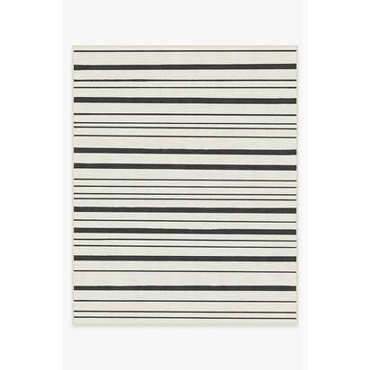 Hudson Stripe Black Rug - 245 x 305 cm - All-In-One Rug