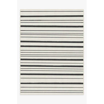 Hudson Stripe Black Rug - 275 x 365 cm - All-In-One Rug