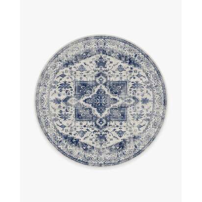 Kira Delft Blue Rug - 245 Round cm - All-In-One Rug