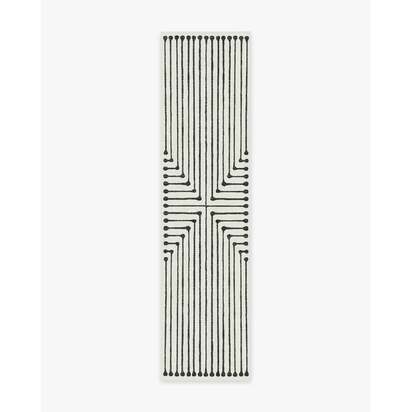 Inkdrop Black & Ivory Rug by Jonathan Adler - 75 x 305 cm - All-In-One Rug