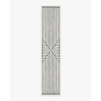 Inkdrop Black & Ivory Rug by Jonathan Adler - 75 x 365 cm - All-In-One Rug