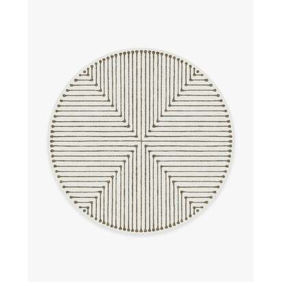 Inkdrop Camel & Ivory Rug by Jonathan Adler - 245 Round cm - All-In-One Rug
