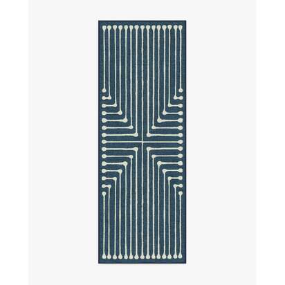 Inkdrop Lapis Blue Rug by Jonathan Adler - 75 x 215 cm - All-In-One Rug