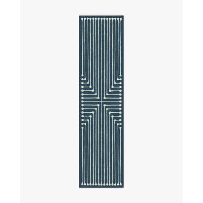 Inkdrop Lapis Blue Rug by Jonathan Adler - 75 x 215 cm - All-In-One Rug