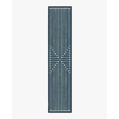 Inkdrop Lapis Blue Rug by Jonathan Adler - 75 x 365 cm - All-In-One Rug