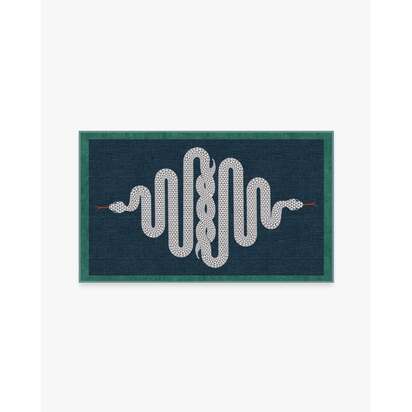 Venom Sapphire Rug by Jonathan Adler - 90 x 150 cm - All-In-One Rug