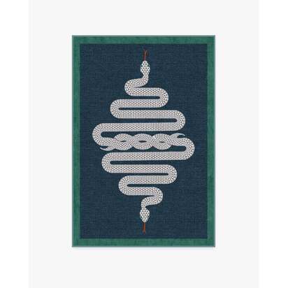 Venom Sapphire Rug by Jonathan Adler - 120 x 185 cm - All-In-One Rug