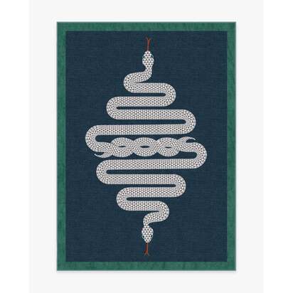 Venom Sapphire Rug by Jonathan Adler - 150 x 215 cm - All-In-One Rug