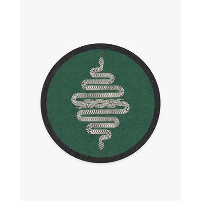 Venom Emerald Rug by Jonathan Adler - 185 Round cm - All-In-One Rug