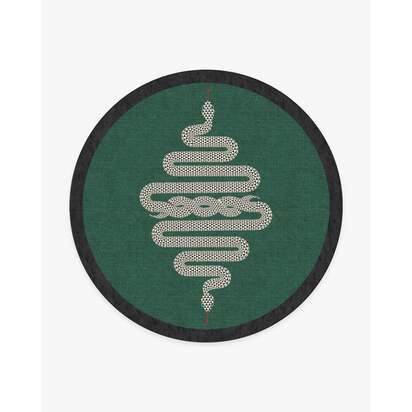 Venom Emerald Rug by Jonathan Adler - 245 Round cm - All-In-One Rug