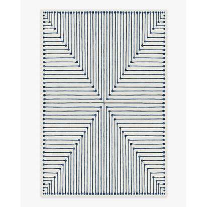 Inkdrop Slate Blue Rug by Jonathan Adler - 185 x 275 cm - All-In-One Rug