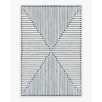 Inkdrop Slate Blue Rug by Jonathan Adler - 200 x 290 cm - All-In-One Rug