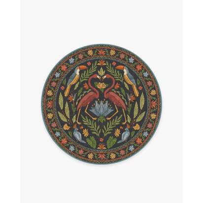 Birds Of A Feather Rug by Iris Apfel - 185 Round cm - All-In-One Rug