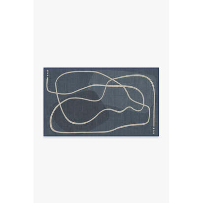 Strova Dusk Blue Rug - 90 x 150 cm - All-In-One Rug