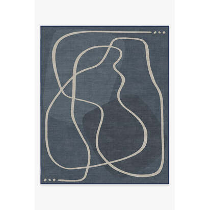 Strova Dusk Blue Rug - 245 x 305 cm - All-In-One Rug