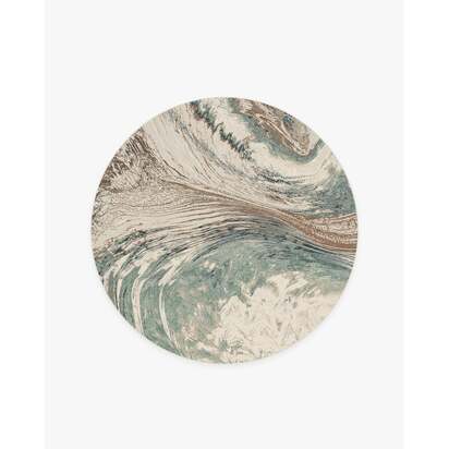 Malaspina Natural Sage Rug - 185 Round cm - All-In-One Rug