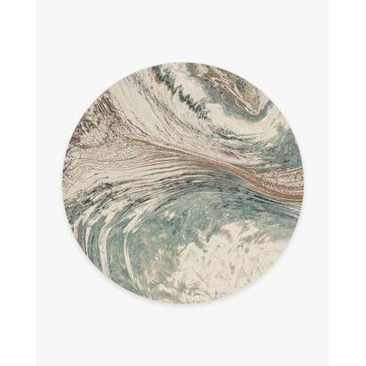 Malaspina Natural Sage Rug - 245 Round cm - All-In-One Rug