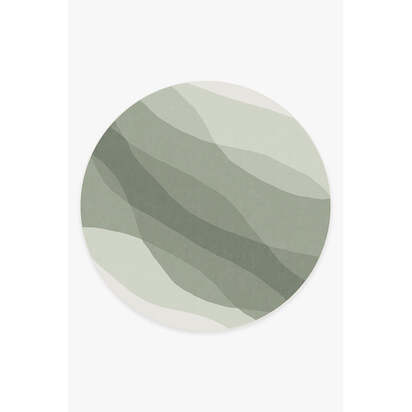 Kallan Sage Green Rug - 245 Round cm - All-In-One Rug