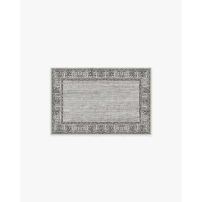 Vintage Daisy Bordered Grey Rug - 60 x 90 cm - All-In-One Rug