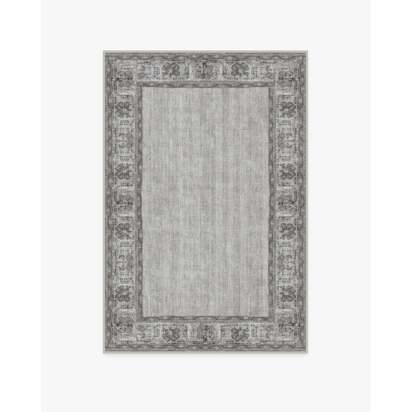 Vintage Daisy Bordered Grey Rug - 120 x 185 cm - All-In-One Rug