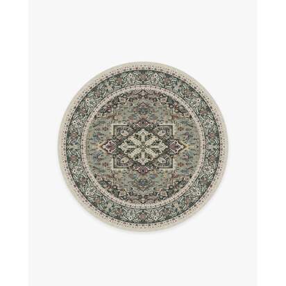 Hendesi Heriz Sage Rug - 185 Round cm - All-In-One Rug