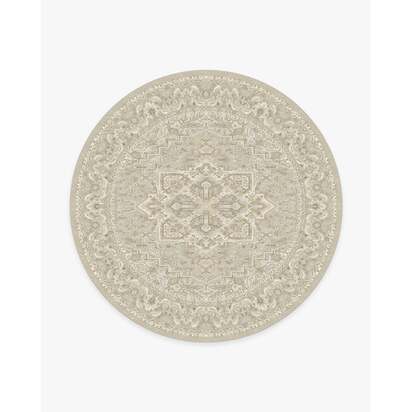 Hendesi Heriz Cream Rug - 245 Round cm - All-In-One Rug