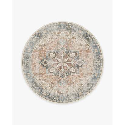 Kamran Coral Rug - 245 Round cm - All-In-One Rug