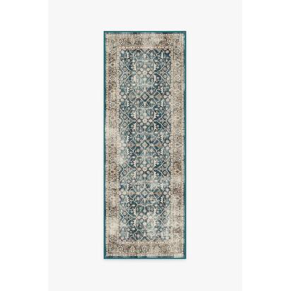 Celestine Teal Blue Rug - 75 x 215 cm - All-In-One Rug