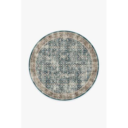 Celestine Teal Blue Rug - 185 Round cm - All-In-One Rug