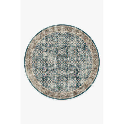 Celestine Teal Blue Rug - 245 Round cm - All-In-One Rug