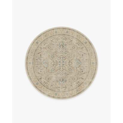 Kamran Ivory Opal Rug - 185 Round cm - All-In-One Rug