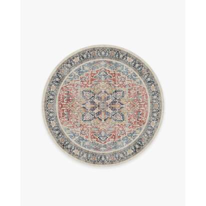 Kamran Cayenne Red Rug - 185 Round cm - All-In-One Rug