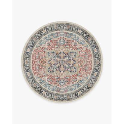 Kamran Cayenne Red Rug - 245 Round cm - All-In-One Rug