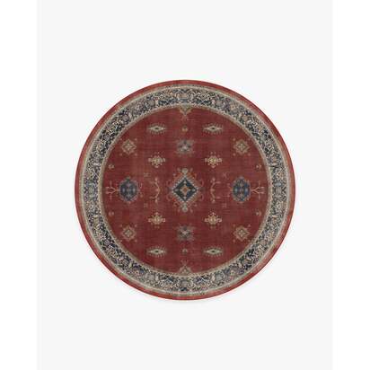 Verena Amber Red Rug - 185 Round cm - All-In-One Rug
